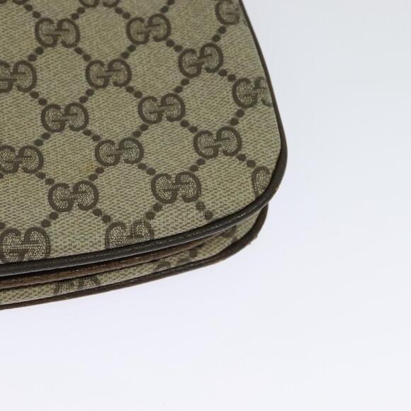 GUCCI GG Supreme Web Sherry Line Shoulder Bag Pvc Beige Gold Red - Picture 13 of 16